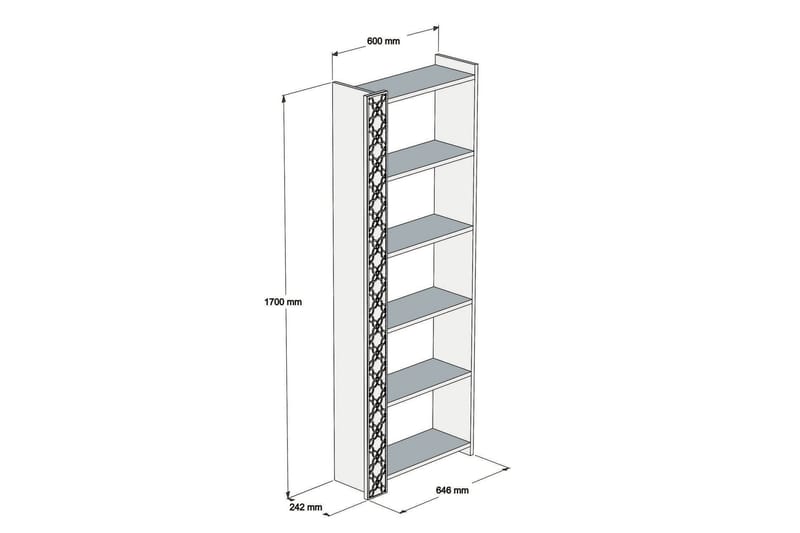 VARRED Bokhylla 64 cm Brun - Brun - Förvaring - Hyllor - Bokhylla