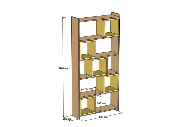 VARRED Bokhylla 80 cm Brun - Förvaring - Hyllor - Bokhylla