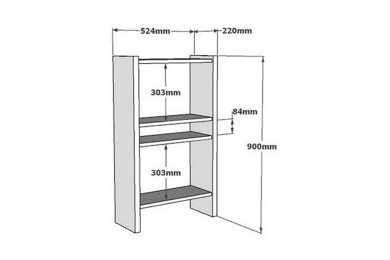 WOGSLAND Bokhylla 52 cm Valnöt - Förvaring - Hyllor - Bokhylla