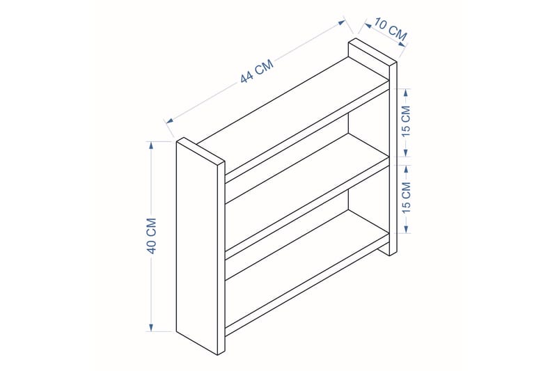 COSMACH Lagerhylla 44x10 cm Antracit - Förvaring - Hyllor - Förvaringshylla - Lagerhylla