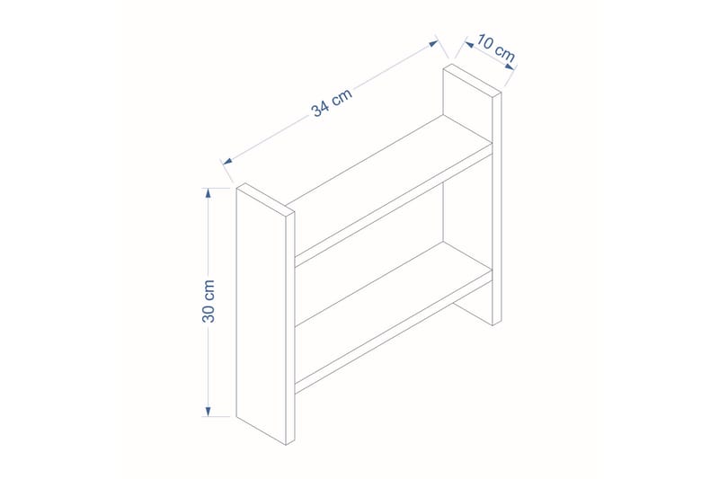 WENHAM Lagerhylla 34x10 cm Brun - Förvaring - Hyllor - Förvaringshylla - Lagerhylla