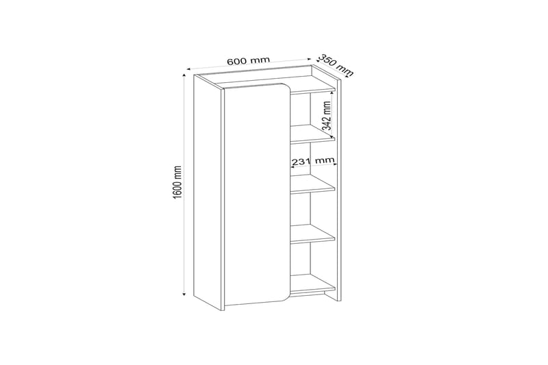 Howe Bokhylla 60 cm Ljusbrun/Beige - Förvaring - Hyllor - Bokhylla