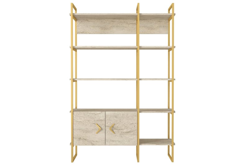 MENINO Bokhylla 120 cm Beige/Guld - Förvaring - Hyllor - Bokhylla