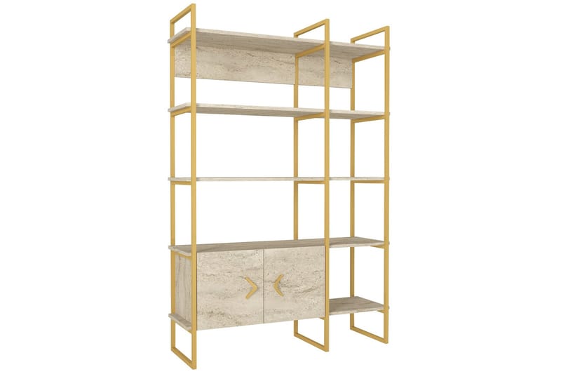 MENINO Bokhylla 120 cm Beige/Guld - Förvaring - Hyllor - Bokhylla