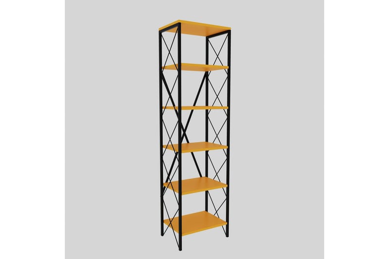 Suadiye Bokhylla 50 cm Gul/Svart - Förvaring - Hyllor - Bokhylla