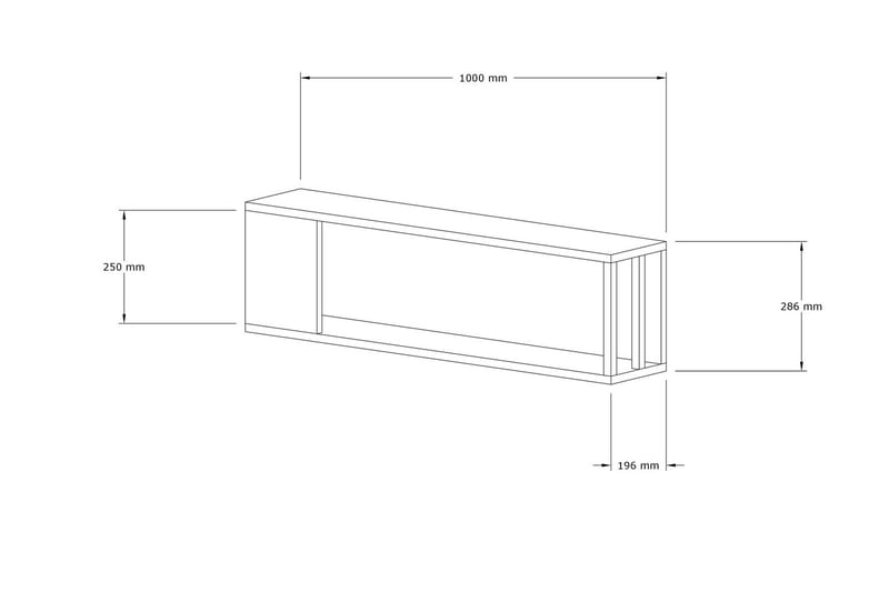 CALEMAN Vägghylla 20x100 cm Antracit/Natur - Förvaring - Hyllor - Vägghylla