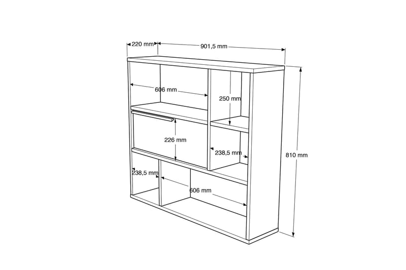 Liyakat Vägghylla 90,1 cm Valnöt - Förvaring - Hyllor - Vägghylla