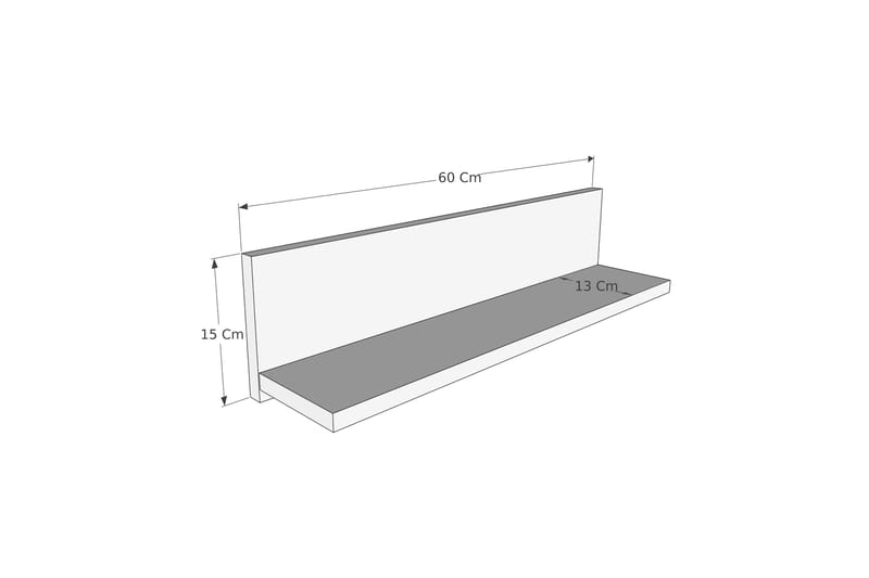 Munni Vägghylla 60 cm Brun - Förvaring - Hyllor - Vägghylla