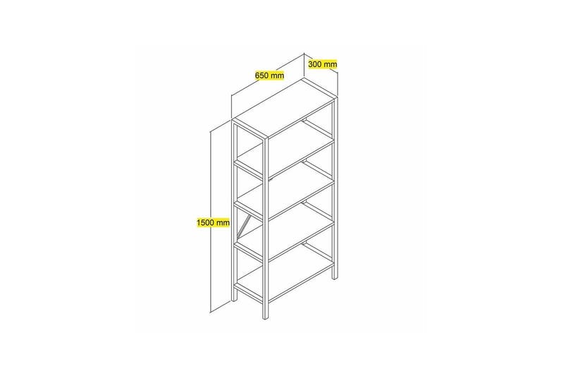 Venga Bokhylla 65 cm Brun/Vit - Förvaring - Hyllor - Bokhylla