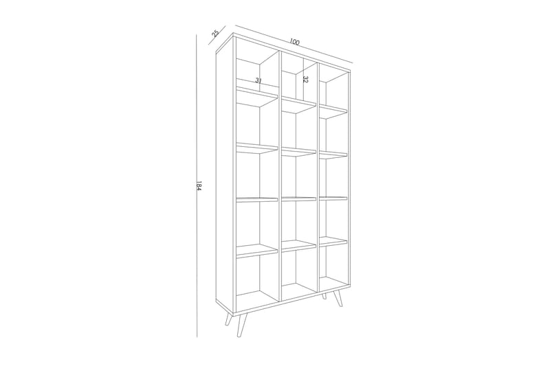 Zipa Bokhylla 100 cm Ek - Förvaring - Hyllor - Bokhylla