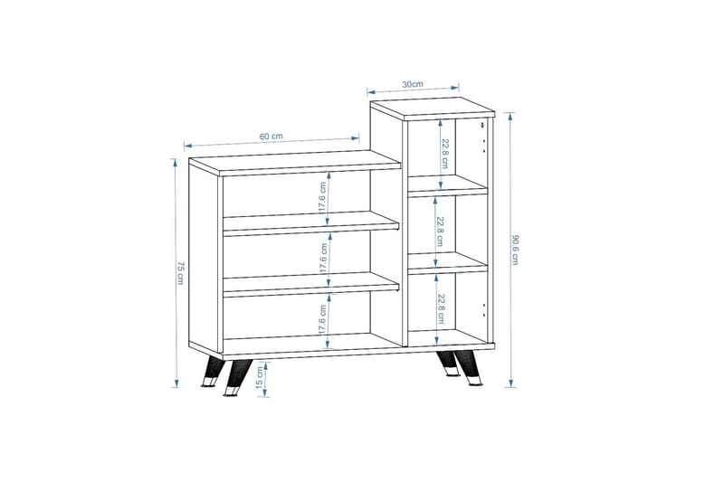 ASIMO Skohylla Garderob 90x90,6 cm Antracit/Vit - Förvaring - Sko- & klädförvaring - Garderober & garderobssystem