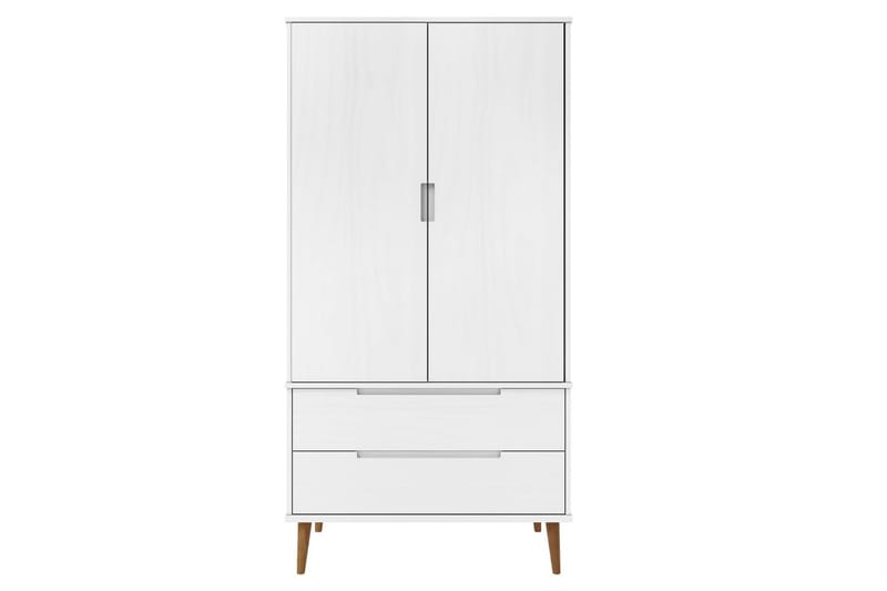 beBasic Garderob vit 90x55x175 cm massiv furu - Förvaring - Sko- & klädförvaring - Garderober & garderobssystem