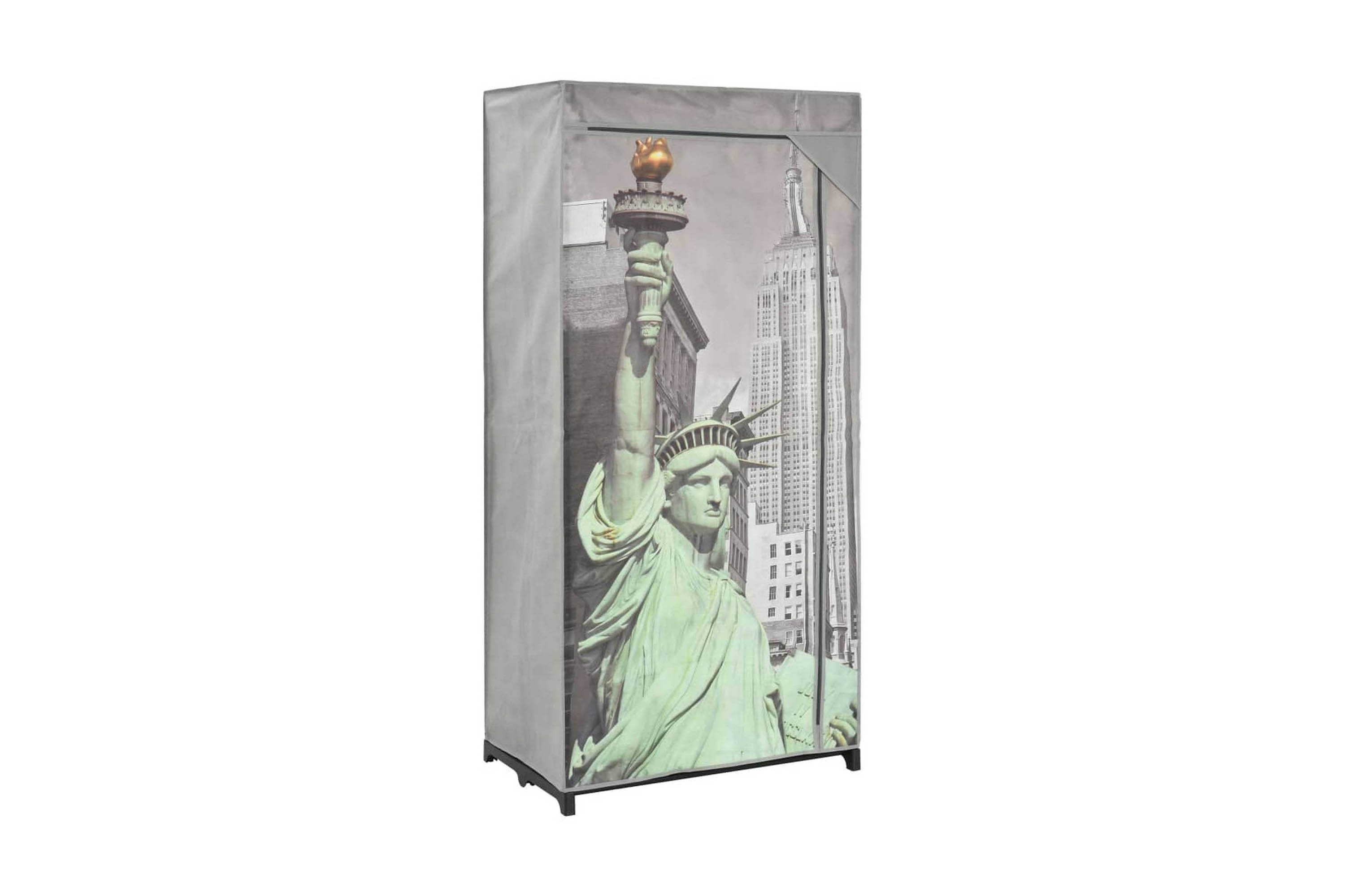 Garderob New York 75x45x160 cm tyg – Vit