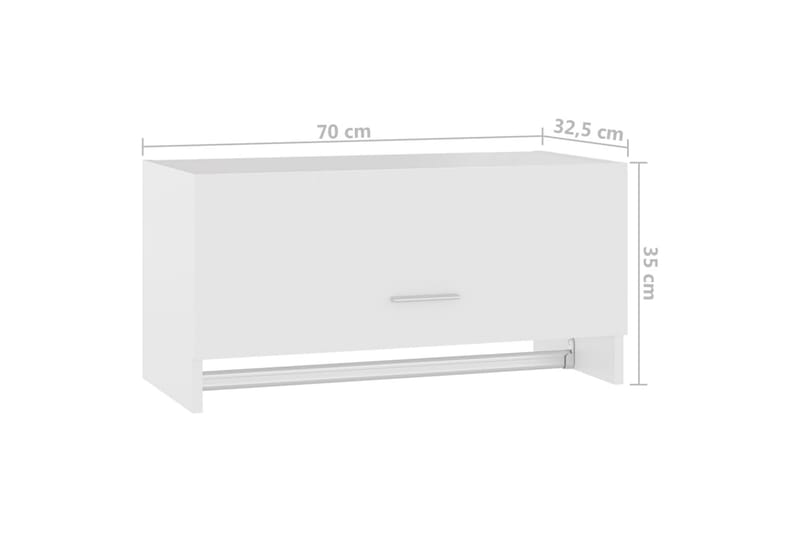 Garderob vit 70x32,5x35 cm spånskiva - Vit - Förvaring - Sko- & klädförvaring - Garderober & garderobssystem