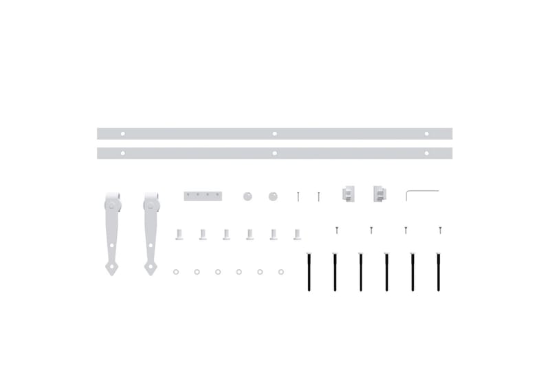 Mini skjutdörrsbeslag kolstål vit 122 cm - Vit - Förvaring - Sko- & klädförvaring - Garderober & garderobssystem - Garderobsdörr - Skjutdörrar garderob