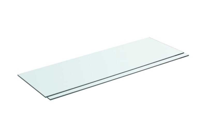 Hyllplan 2 st glas genomskinlig 80x25 cm - Transparent - Förvaring - Sko- & klädförvaring - Garderober & garderobssystem - Garderobsinredning - Hyllplan