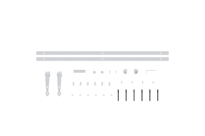 Mini skjutdörrsbeslag kolstål vit 183 cm - Vit - Förvaring - Sko- & klädförvaring - Garderober & garderobssystem - Garderobsdörr - Skjutdörrar garderob