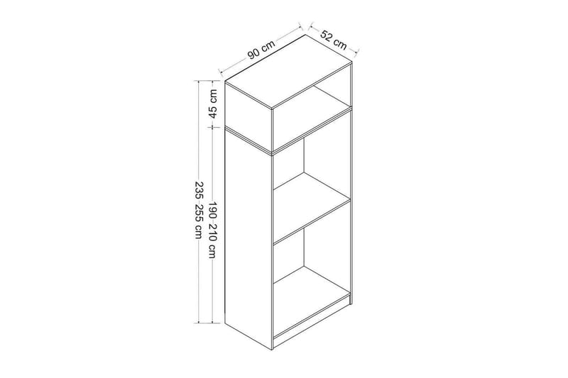 Poolburn Garderob 90 cm Antracit - Förvaring - Sko- & klädförvaring - Garderober & garderobssystem