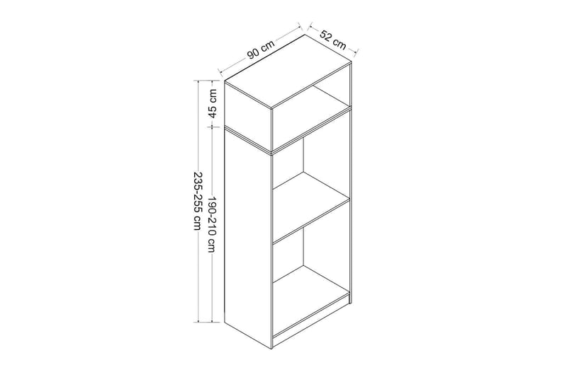 Poolburn Garderob 90 cm Ek - Förvaring - Sko- & klädförvaring - Garderober & garderobssystem