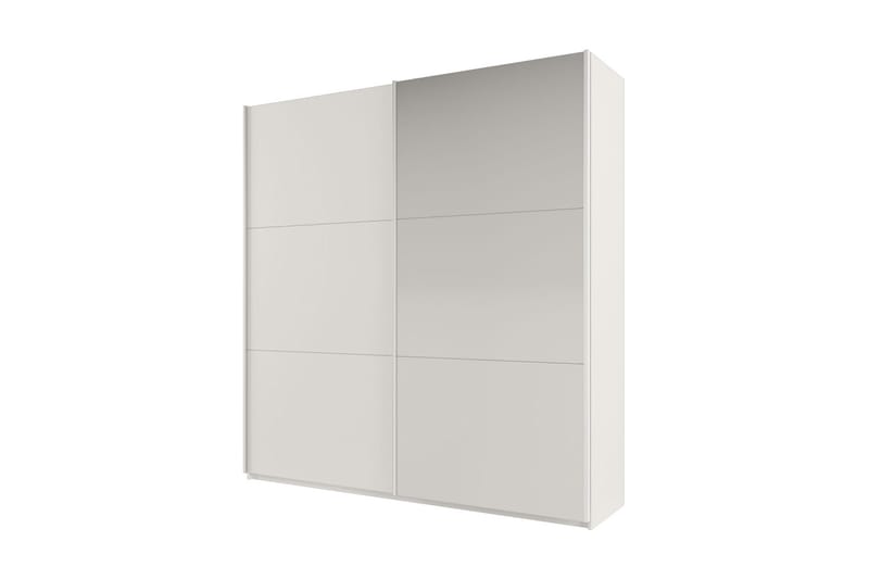 Rhodes Garderob 225x65x244 cm - Vit/Spegel - Garderober & garderobssystem