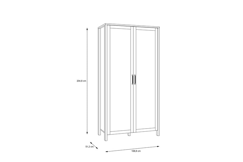 STESTI Sideboard 41x187 cm Brun - Förvaring - Sko- & klädförvaring - Garderober & garderobssystem