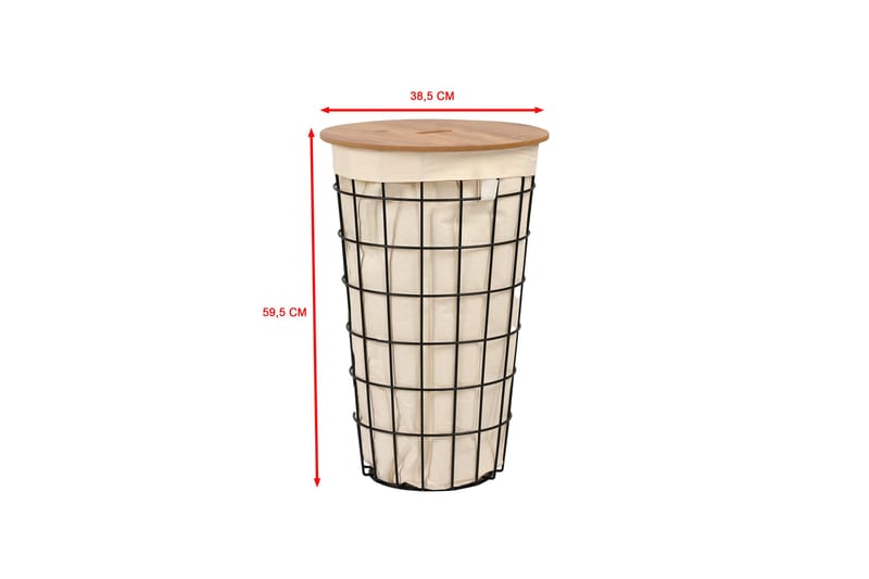 Hami Tvättkorg 34 cm Ek/Svart - Förvaring - Sko- & klädförvaring - Tvättkorgar