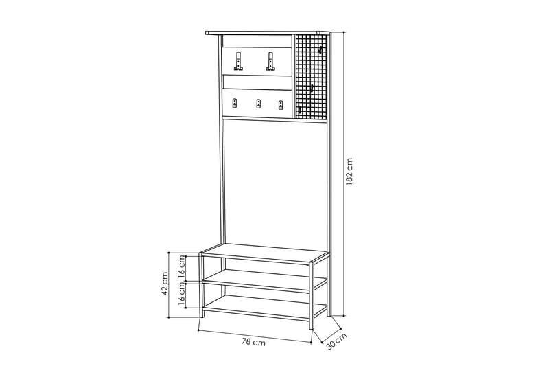 ELDGARNSÖ Klädförvaring 78 cm Grå/Svart - Svart/Grå - Förvaring - Sko- & klädförvaring - Klädhängare