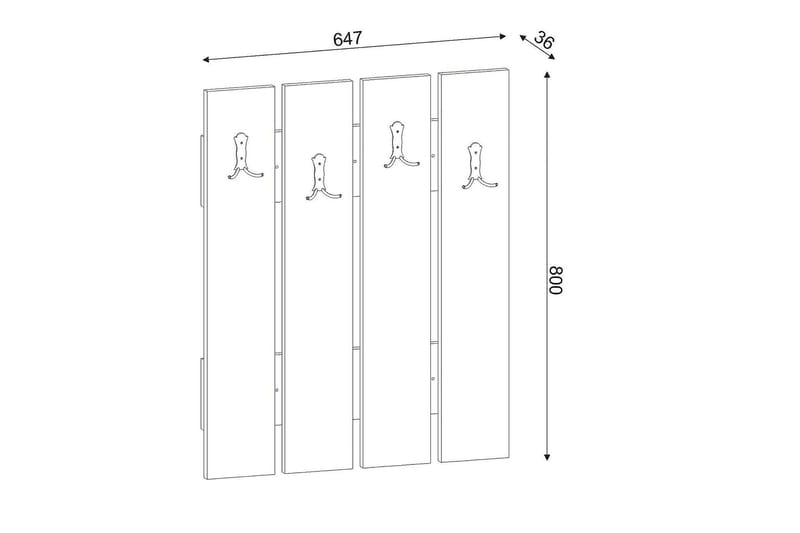 MARJORIE Klädeshängare till Hall Valnöt - Brun - Förvaring - Sko- & klädförvaring - Klädhängare - Klädkrok