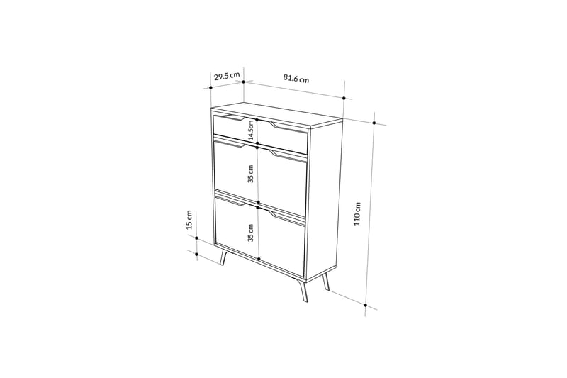 Astat Skoskåp 81,6 cm Antracit - Förvaring - Sko- & klädförvaring - Skoförvaring