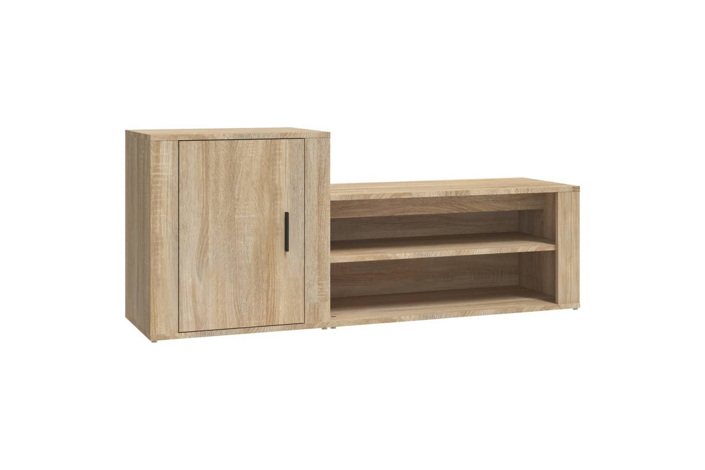 beBasic Skohylla sonoma-ek 130x35x54 cm konstruerat trä –