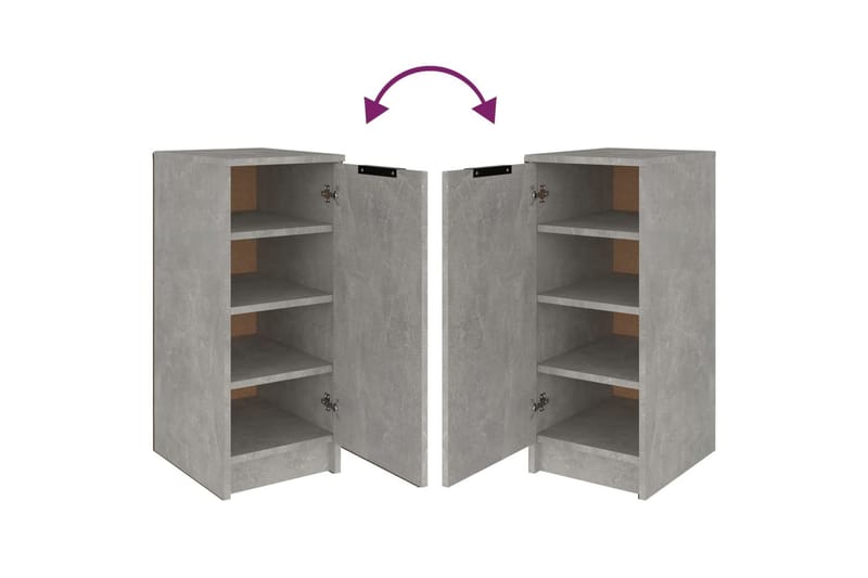 beBasic Skoskåp betonggrå 30x35x70 cm konstruerat trä - Förvaring - Sko- & klädförvaring - Skoförvaring