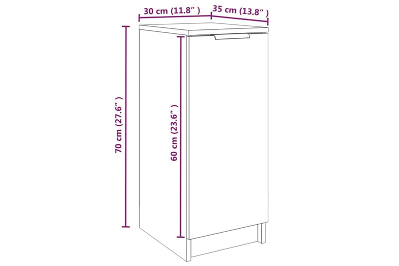 beBasic Skoskåp betonggrå 30x35x70 cm konstruerat trä - Förvaring - Sko- & klädförvaring - Skoförvaring