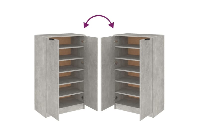 beBasic Skoskåp betonggrå 59x35x100 cm konstruerat trä - Förvaring - Sko- & klädförvaring - Skoförvaring