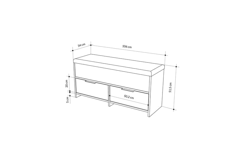 Cove Skoskåp 106 cm Antracit - Förvaring - Sko- & klädförvaring - Skoförvaring