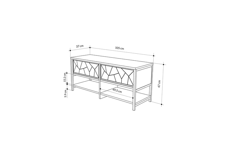 Inola Skoskåp 105 cm Brun - Förvaring - Sko- & klädförvaring - Skoförvaring