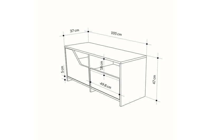 Nexus Skoskåp 105 cm Brun/Vit - Förvaring - Sko- & klädförvaring - Skoförvaring