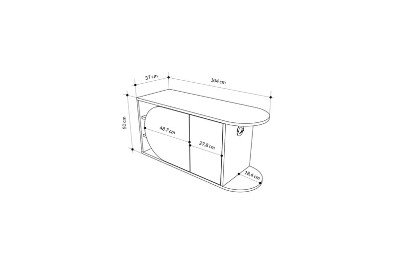 NIEUWE Skoskåp 104 cm Brun/Vit - Förvaring - Sko- & klädförvaring - Skoförvaring