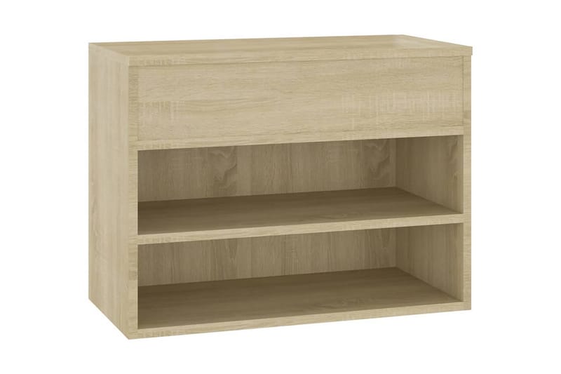 Skobänk sonoma-ek 60x30x45 cm spånskiva - Brun - Förvaring - Sko- & klädförvaring - Skoförvaring