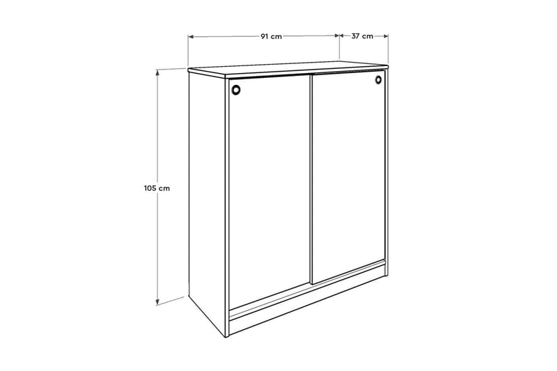 SKOSKÅP 91x105 cm Vit - Vit - Förvaring - Sko- & klädförvaring - Skoförvaring