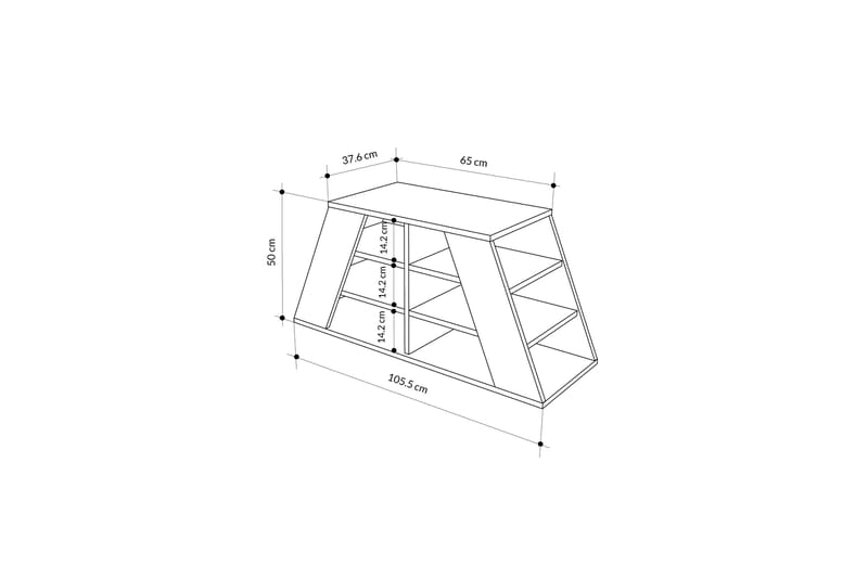 TOYA Skoskåp 105,5 cm Ek/Vit - Förvaring - Sko- & klädförvaring - Skoförvaring