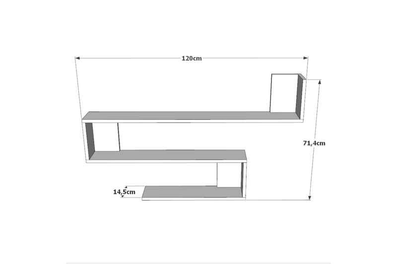 Ezzi Vägghylla 120 cm Vit - Förvaring - Köksförvaring - Kökshylla