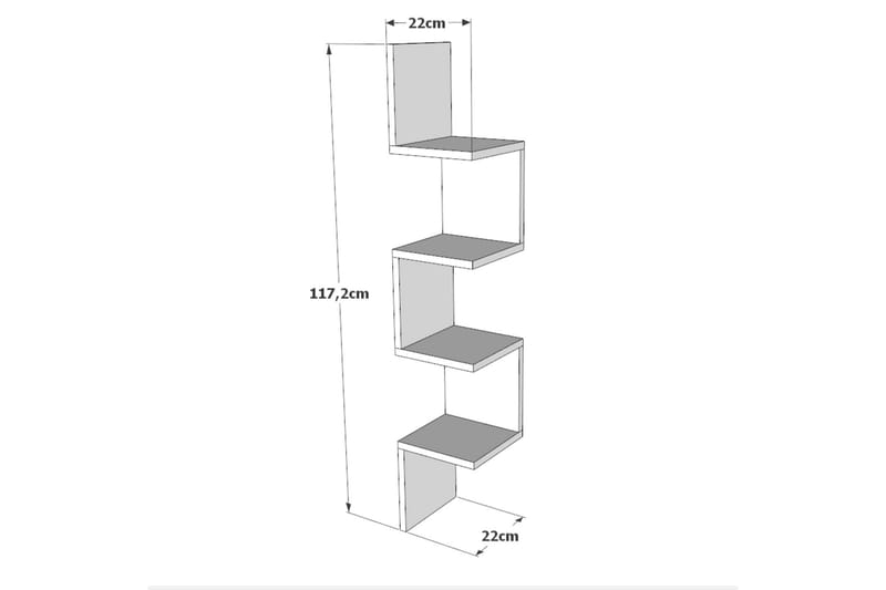 Ezzi Vägghylla 22 cm Vit - Förvaring - Köksförvaring - Kökshylla