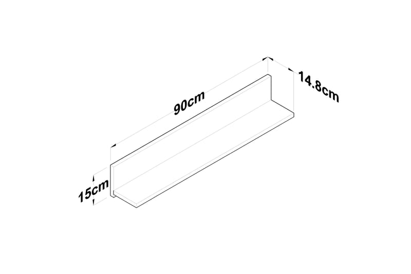 Friederich Vägghylla 90 cm Valnöt - Förvaring - Köksförvaring - Kökshylla