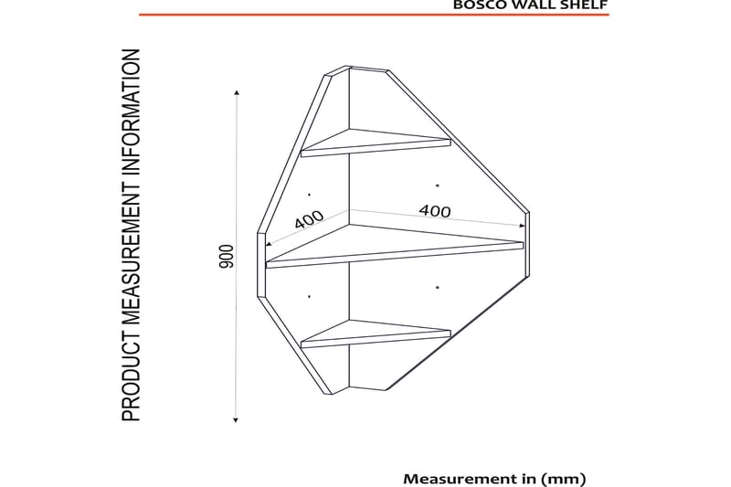 BHASIN Vägghylla 40 cm Valnöt/Svart - Förvaring - Köksförvaring - Kökshylla