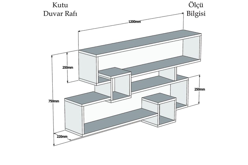 REFUGIA Vägghylla Valnöt/Mörkgrå - Valnöt/Mörkgrå - Förvaring - Köksförvaring - Kökshylla