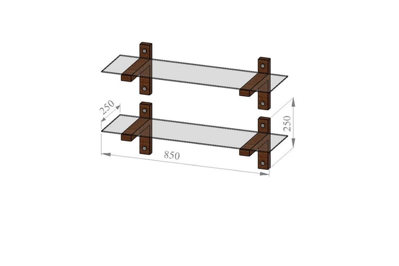 SCULLEN Vägghylla 85 cm Valnöt - Valnöt - Förvaring - Köksförvaring - Kökshylla