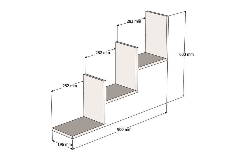 SEPEDA Vägghylla 90 cm Valnöt - Förvaring - Köksförvaring - Kökshylla