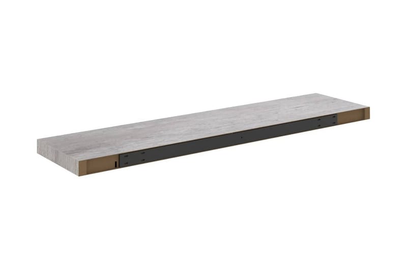 Svävande vägghylla betonggrå 100x23,5x3,8 cm MDF - Grå - Förvaring - Köksförvaring - Kökshylla