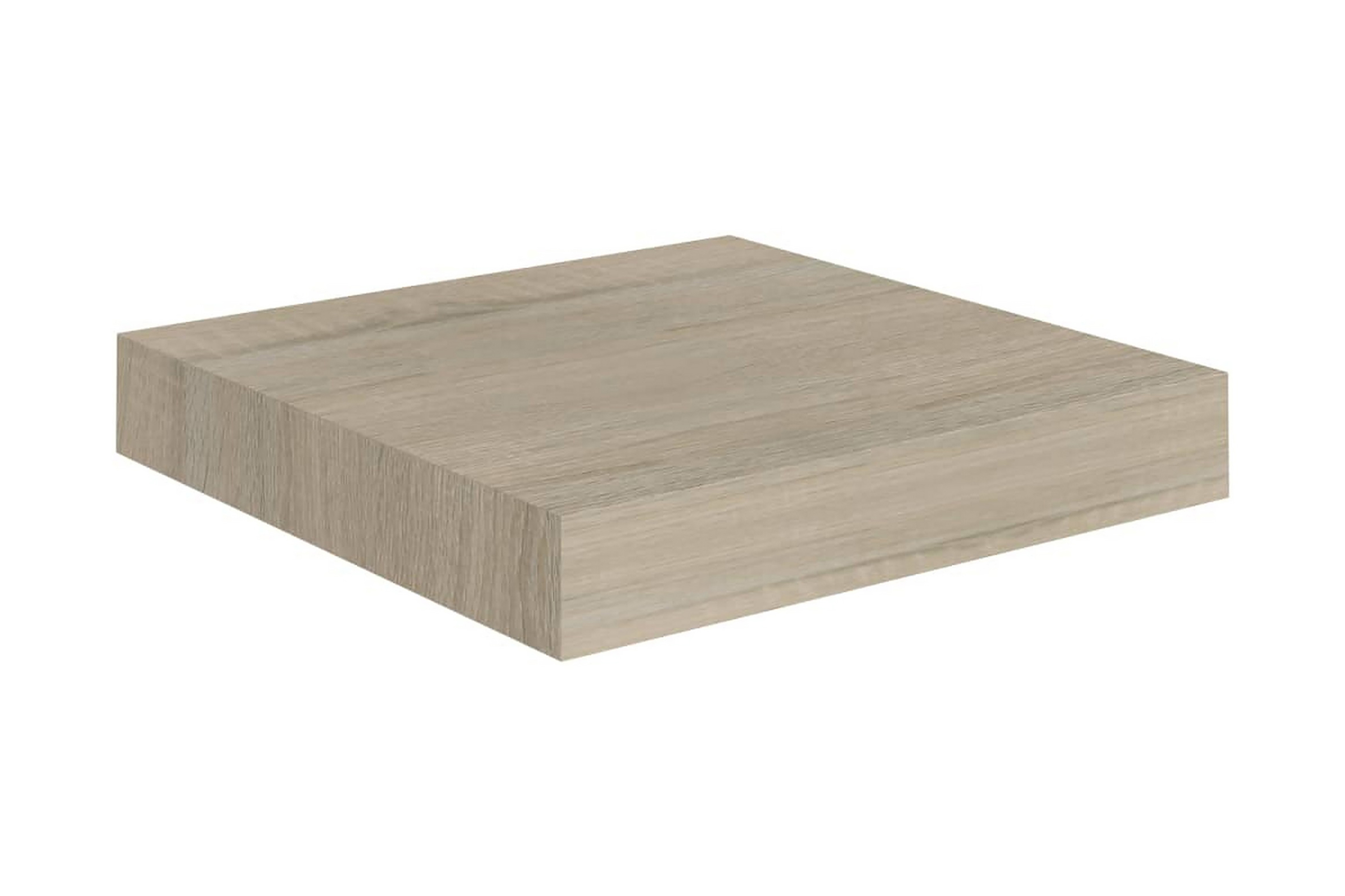 Svävande vägghylla ek 23×23,5×3,8 cm MDF – Brun