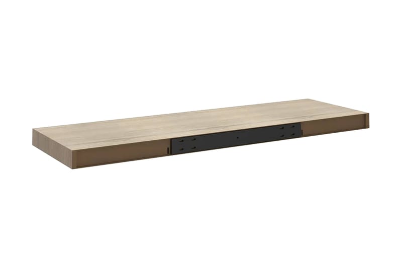 Svävande vägghylla ek 80x23,5x3,8 cm MDF - Brun - Förvaring - Köksförvaring - Kökshylla